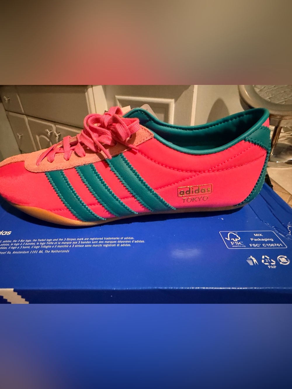 adidas Originals Tokyo W Pink Green Sneakers Women’s 8.5 NWT